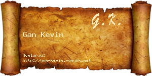 Gan Kevin névjegykártya